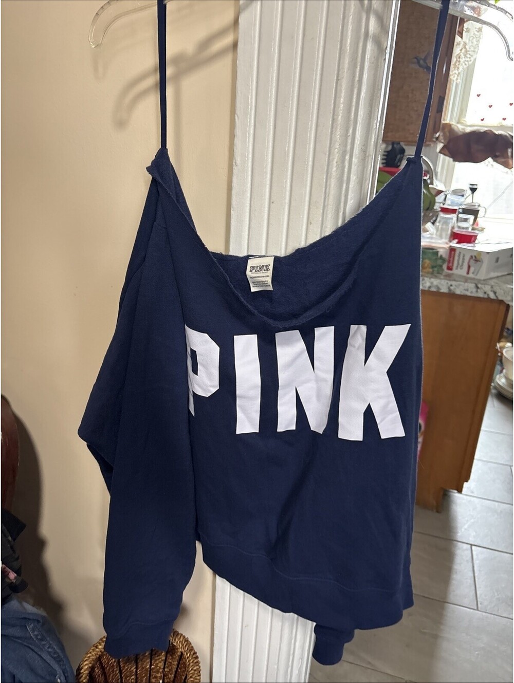 Victoria's Secret Pink Sweatshirt Size 2x Navy Blue